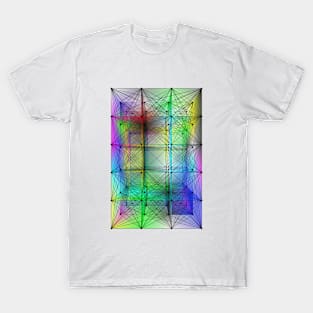 Multi-colored parallelepiped. T-Shirt